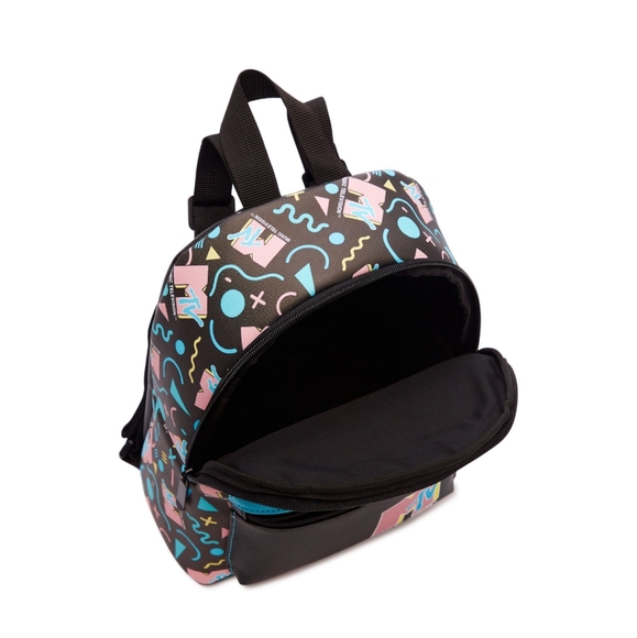 MTV Music Television Mini Backpack w/Zip Pocket Black Multi Brand New - Picture 4 of 4